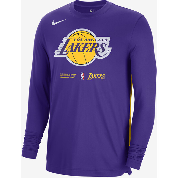 Męska koszulka z długim rękawem Nike Dri-FIT NBA Los Angeles Lakers