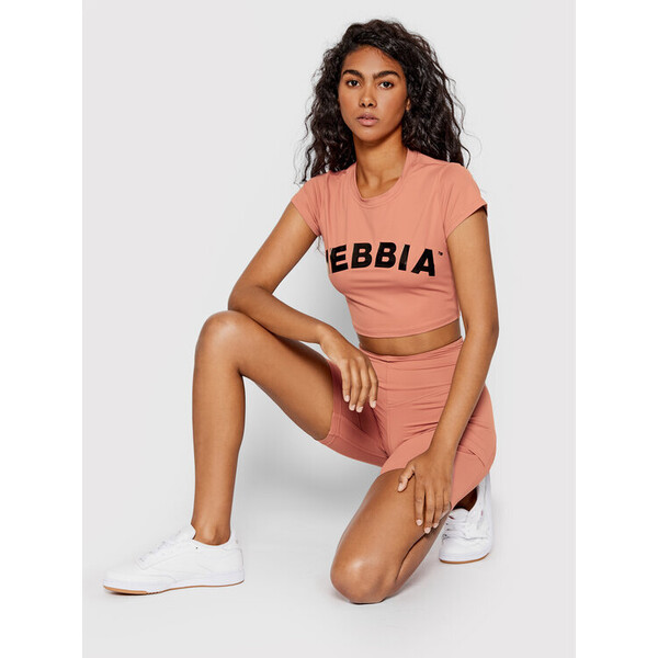 NEBBIA T-Shirt Sporty 584 Różowy Slim Fit