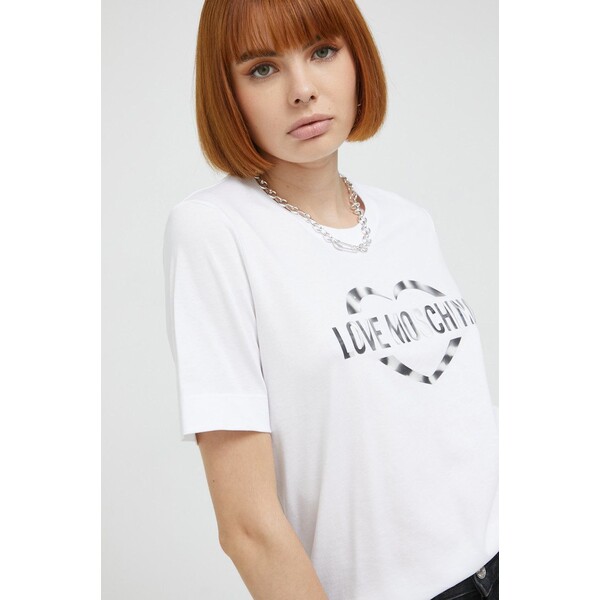 Love Moschino t-shirt bawełniany W.4.F15.3U.M.3876