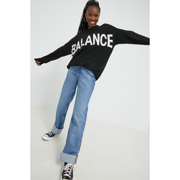 Noisy May sweter z domieszką wełny Balance 27023330.Black