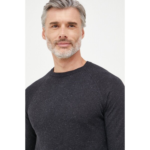 Selected Homme sweter z domieszką lnu 16085450.Black