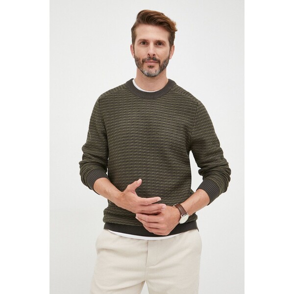 Selected Homme sweter bawełniany 16084843.GrapeLeaf