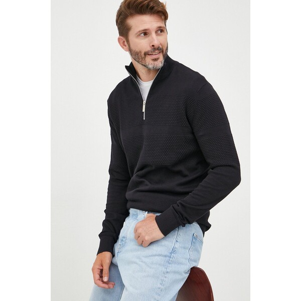 Selected Homme sweter bawełniany 16084080.Black