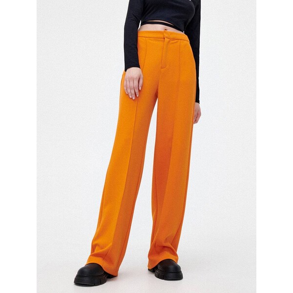 Cropp Pomarańczowe spodnie wide leg 6402N-28X