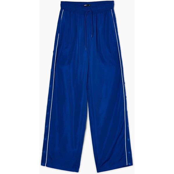 Cropp Niebieskie spodnie wide leg 0739N-50X