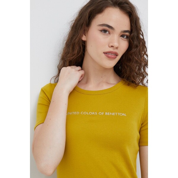 United Colors of Benetton t-shirt bawełniany 3GA2E16A2.32W