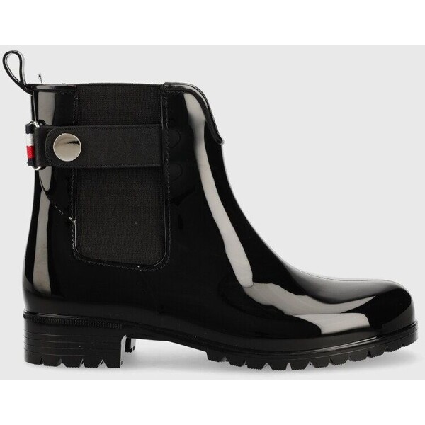 Tommy Hilfiger kalosze Ankle Rainboot With Metal Detail FW0FW06777.BDS