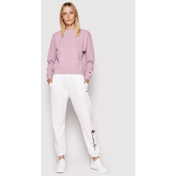 Champion Bluza Emroidered 114923 Fioletowy Boxy Fit