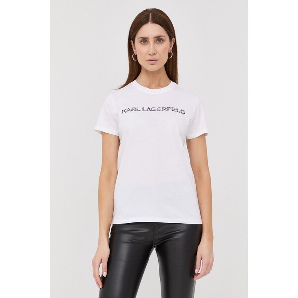 Karl Lagerfeld t-shirt bawełniany 221W1725 221W1725