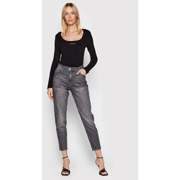 Calvin Klein Jeans Jeansy J20J218515 Szary Mom Fit