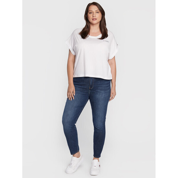 Tommy Hilfiger Curve T-Shirt UW0UW03633 Biały Relaxed Fit