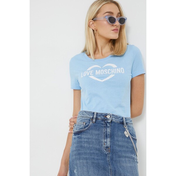 Love Moschino t-shirt bawełniany W.4.H19.33.M.3876
