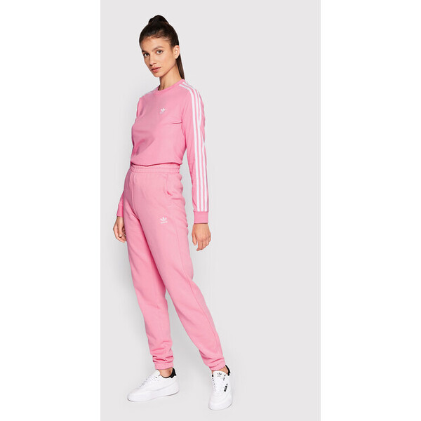 adidas Spodnie dresowe adicolor Essentials Fleece HJ7864 Różowy Regular Fit