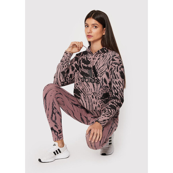 adidas Bluza Future Icons Animal HC6352 Różowy Relaxed Fit