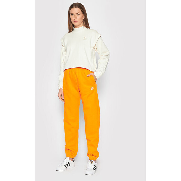 adidas Spodnie dresowe adicolor Essentials Fleece HF7511 Pomarańczowy Regular Fit