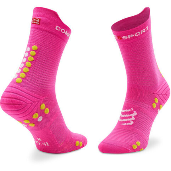 Compressport Skarpety wysokie damskie Pro Racing Socks V4.0 Run High XU00046B_360 Różowy
