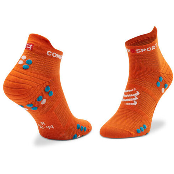 Compressport Skarpety wysokie unisex Pro Racing Socks V4.0 Run Low XU00047B_410 Pomarańczowy