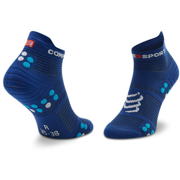Compressport Skarpety wysokie unisex Pro Racing Socks V4.0 Run Low XU00047B_533 Granatowy