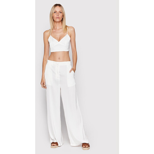 Glamorous Spodnie materiałowe GS0129A Biały Regular Fit