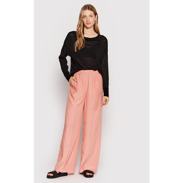 Sisley Spodnie materiałowe 48J6LF012 Różowy Regular Fit