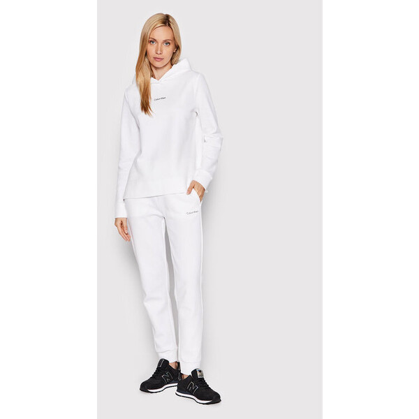 Calvin Klein Bluza Micro Logo Essential K20K203868 Biały Regular Fit