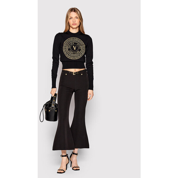 Versace Jeans Couture Spodnie materiałowe Flared 71HAA111 Czarny Regular Fit