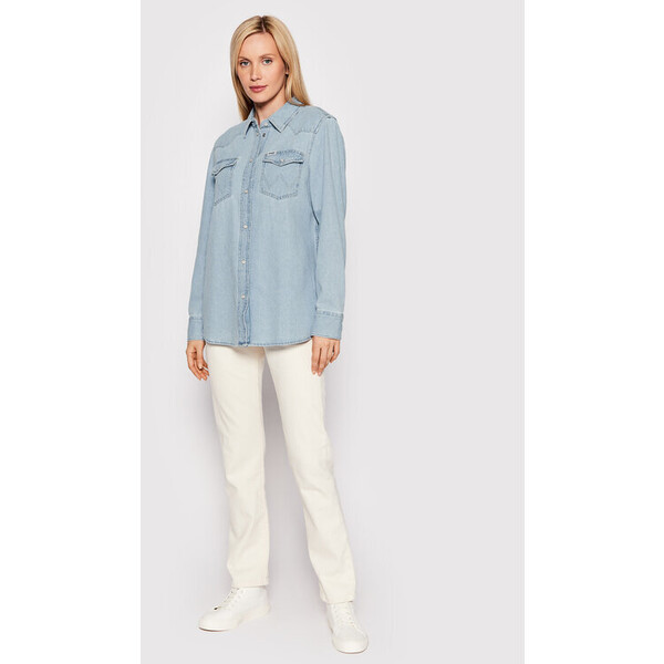 Wrangler Koszula jeansowa Heritage W5S96OX4E Niebieski Regular Fit