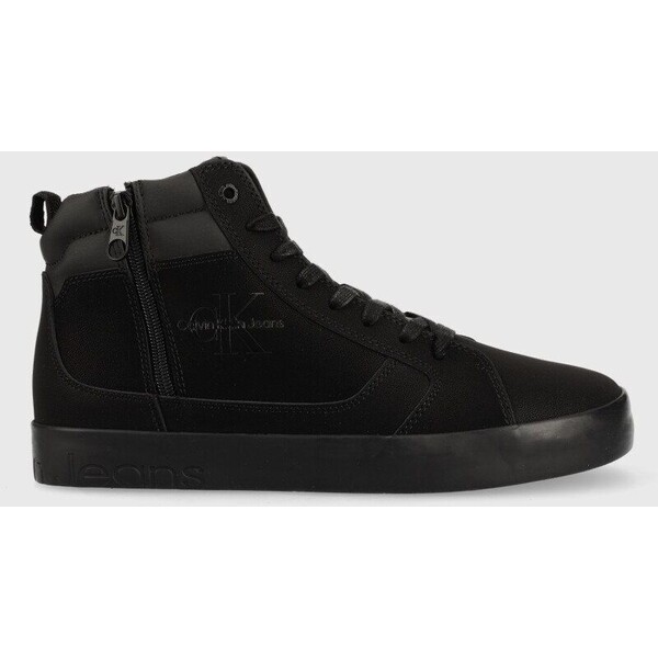 Calvin Klein Jeans sneakersy skórzane Vulcanized Laceup Mid Zip YM0YM00483.0GT