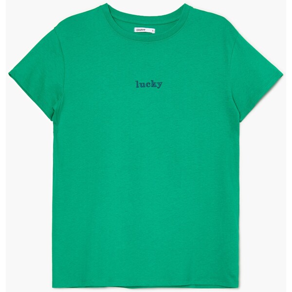 Cropp Zielona koszulka z haftem 6180N-76X
