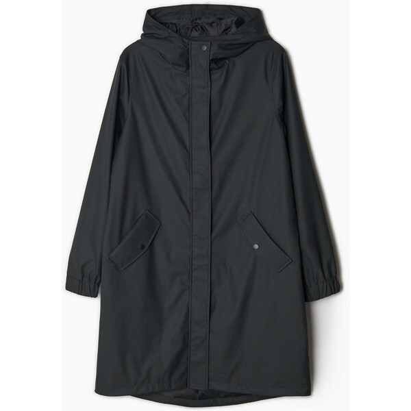 Cropp Czarny płaszcz z kapturem 5981N-99X