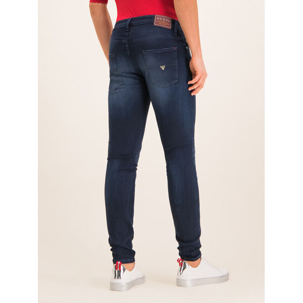 Guess Jeansy Chris M94A27 D3SY0 Granatowy Skinny Fit