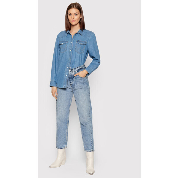 Wrangler Koszula jeansowa W5S9LWX8E Niebieski Regular Fit