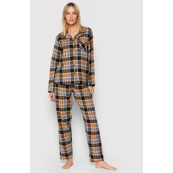 Femilet by Chantelle Koszulka piżamowa Heat FN3820 Brązowy Regular Fit