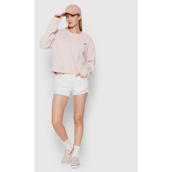Vans Bluza Laid Back Henley VN0A5LKB Różowy Relaxed Fit