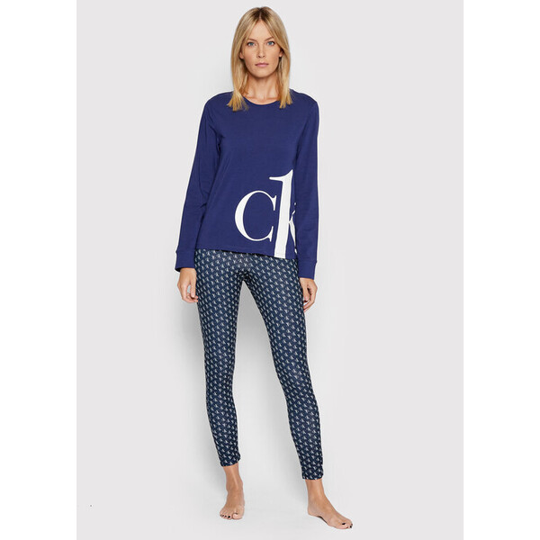 Calvin Klein Underwear Koszulka piżamowa 000QS6573E Granatowy Regular Fit