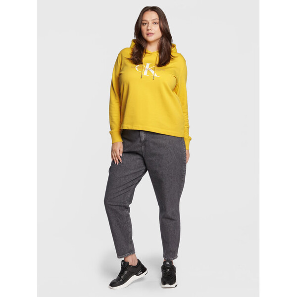 Calvin Klein Jeans Plus Bluza J20J218878 Żółty Regular Fit