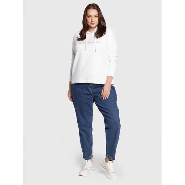 Calvin Klein Jeans Plus Bluza J20J218878 Biały Regular Fit