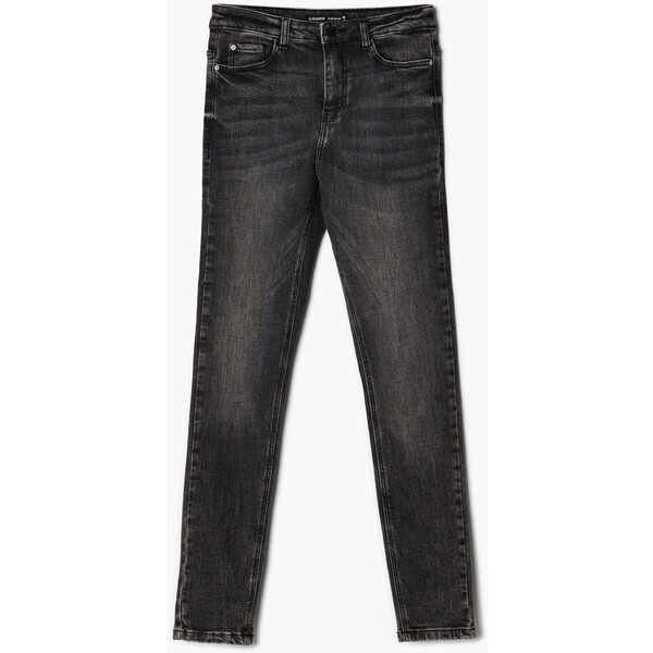 Cropp Czarne jeansy skinny z przetarciami 7348N-90J