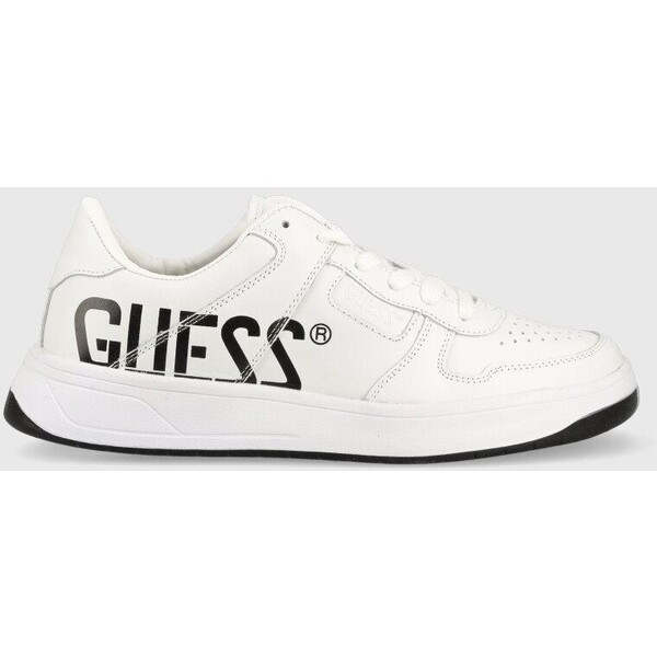 Guess sneakersy skórzane Ponte FM7PON.LEA12.WHITE