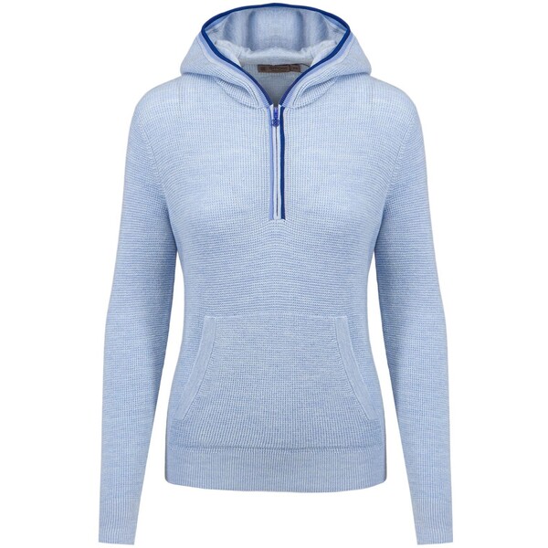 G/Fore Bluza z kapturem G/FORE RELAXED FIT HOODED 1/4 ZIP S G4LF22S28A-iceb