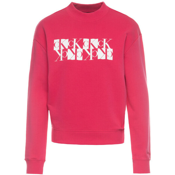 Calvin Klein Jeans Bluza Mirror Monogram Logo Organic J20J212984 Różowy Regular Fit