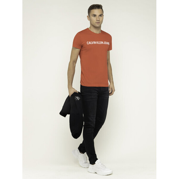 Calvin Klein Jeans T-Shirt Institutional J30J307856 Czerwony Slim Fit