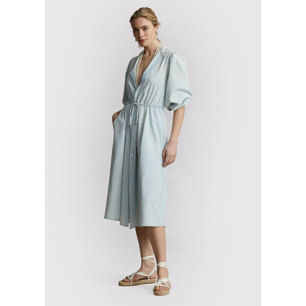 Polo Ralph Lauren Sukienka koszulowa 211864011001 Niebieski Regular Fit