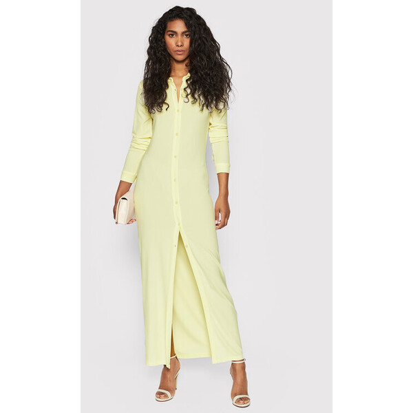 Calvin Klein Sukienka koszulowa Fluid Crepe K20K203649 Żółty Slim Fit