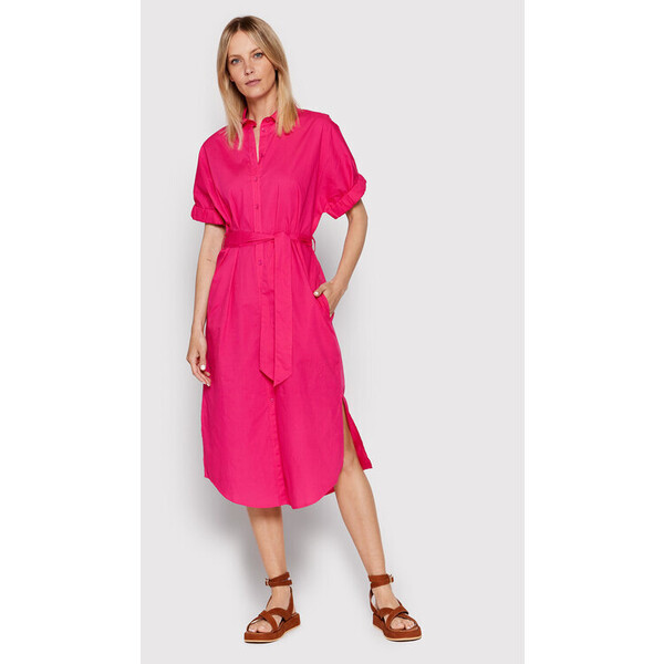 United Colors Of Benetton Sukienka koszulowa 4EW7DV01K Różowy Regular Fit