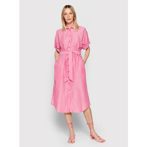 United Colors Of Benetton Sukienka koszulowa 4YCNDV00X Różowy Regular Fit