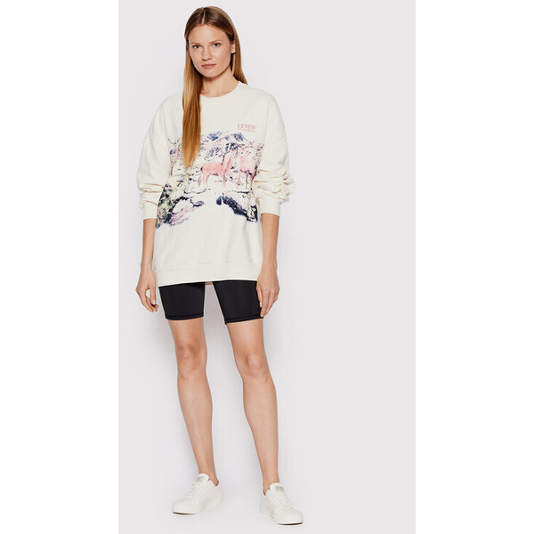 Levi's® Bluza Graphic Prism Crewneck A0888-0038 Beżowy Oversize