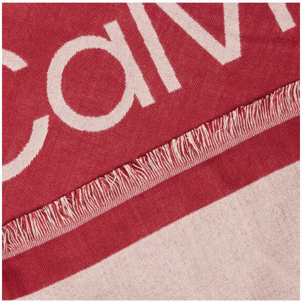Calvin Klein Szal Geo Logo Scarf 110X220 K60K608645 Czerwony