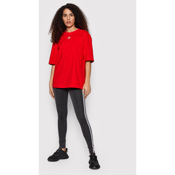 adidas T-Shirt adicolor Essentials HF7474 Czerwony Relaxed Fit