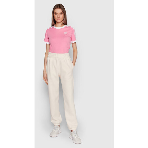 adidas T-Shirt adicolor 3-Stripes HL6687 Różowy Regular Fit